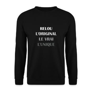 relou - Sweat-shirt Unisexe - noir - Devant - Alina (178cm) & Michal (187cm)