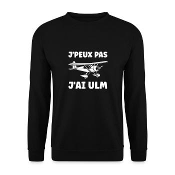 Avion Humour ulm - Sweat-shirt Unisexe - noir - Devant - Alina (178cm) & Michal (187cm)
