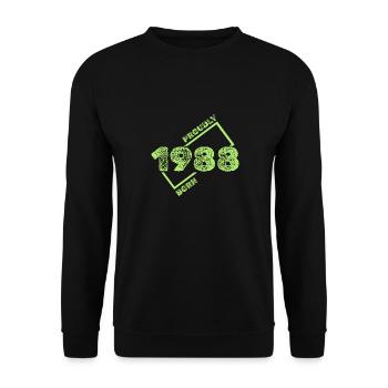 1988 - Sweat-shirt Unisexe - noir - Devant - Alina (178cm) & Michal (187cm)