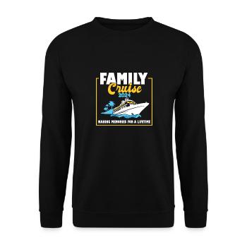 Family Cruise 2024 Voyage Cruising Tour Matching - Unisex Sweatshirt - black - Front - Alina (178cm) & Michal (187cm)