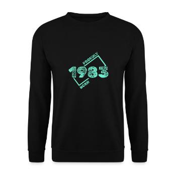 1983 - Unisex Pullover - Schwarz - Vorne - Alina (178cm) & Michal (187cm)