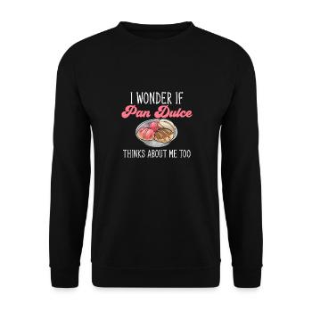 Concha Hispanic Mexican Pan Dulce - Unisex Sweatshirt - black - Front - Alina (178cm) & Michal (187cm)