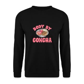 Concha Hispanique Mexicain Pan Dulce - Sweat-shirt Unisexe - noir - Devant - Alina (178cm) & Michal (187cm)