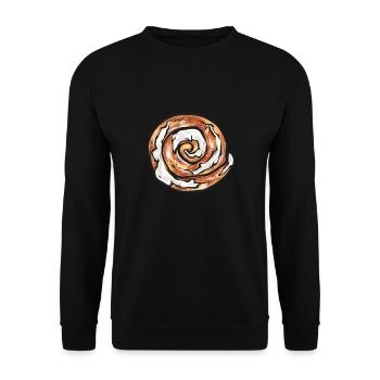 Cinnamon roll - Unisex Sweatshirt - black - Front - Alina (178cm) & Michal (187cm)