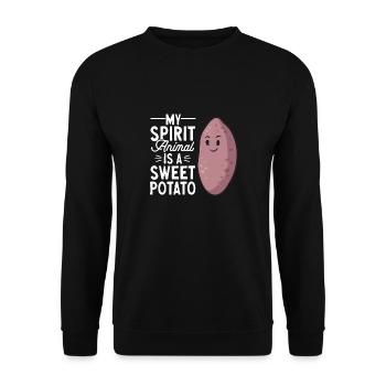 Légumes-racines de patates douces - Sweat-shirt Unisexe - noir - Devant - Alina (178cm) & Michal (187cm)