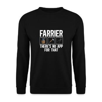 Farrier Horseshoe Horseshoeing - Unisex Sweatshirt - black - Front - Alina (178cm) & Michal (187cm)