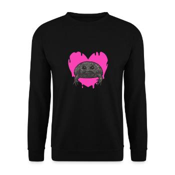 Black Rain Frog Breviceps Fuscus Frog - Unisex Sweatshirt - black - Front - Alina (178cm) & Michal (187cm)
