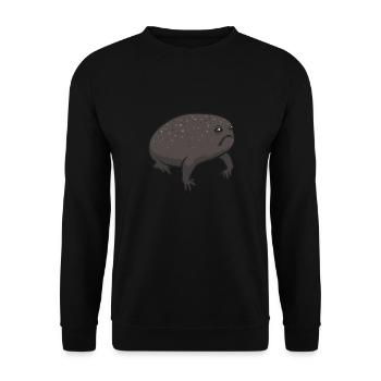 Black Rain Frog Breviceps Fuscus Frog - Unisex Sweatshirt - black - Front - Alina (178cm) & Michal (187cm)