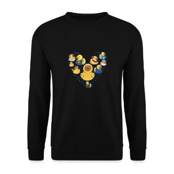 Rubber Duck Rubber Duck - Unisex Sweatshirt - black - Front - Alina (178cm) & Michal (187cm)