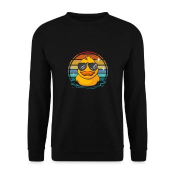 Rubber Duck Rubber Duck - Unisex Sweatshirt - black - Front - Alina (178cm) & Michal (187cm)