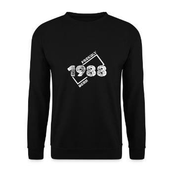 1988 - Sweat-shirt Unisexe - noir - Devant - Alina (178cm) & Michal (187cm)