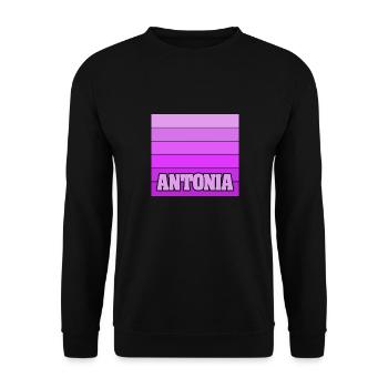Antonia - Unisex Sweatshirt - black - Front - Alina (178cm) & Michal (187cm)
