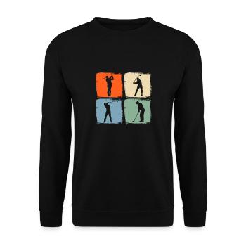 Golfers Golf - Unisex Sweatshirt - black - Front - Alina (178cm) & Michal (187cm)