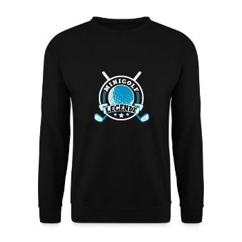 golf legend gift idea - Unisex Sweatshirt - black - Front - Alina (178cm) & Michal (187cm)