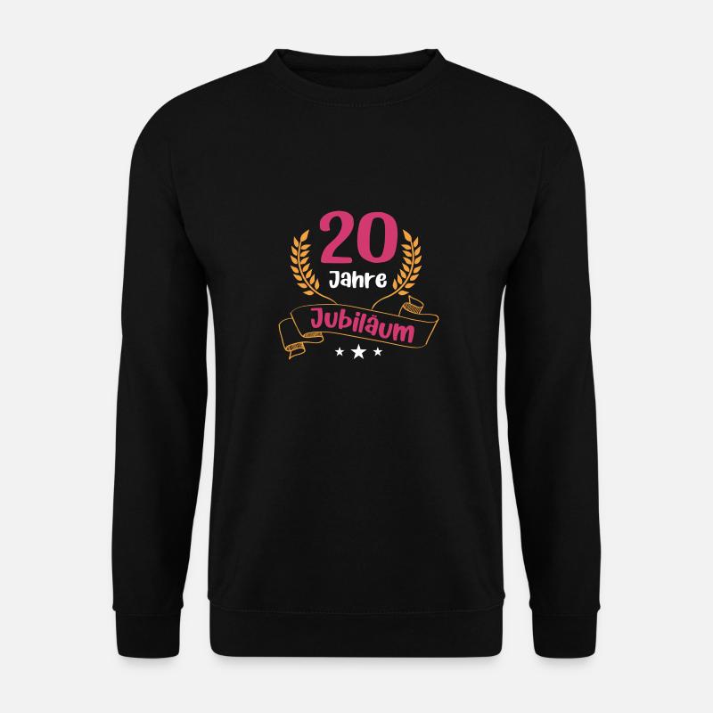 20 Jahre Jubiläum Firmenjubiläum Mitarbeiterin - Unisex Pullover - Schwarz