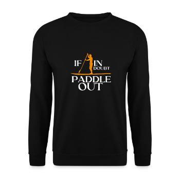 If In Doubt Paddle Out Stand Up Paddle Board - Unisex Sweatshirt - black - Front - Alina (178cm) & Michal (187cm)