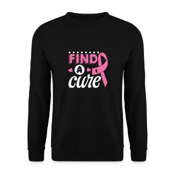 Find A Cure Breast Cancer - Unisex Pullover - Schwarz - Vorne - Alina (178cm) & Michal (187cm)