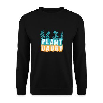 Plant Daddy Father Gardener - Unisex Sweatshirt - black - Front - Alina (178cm) & Michal (187cm)