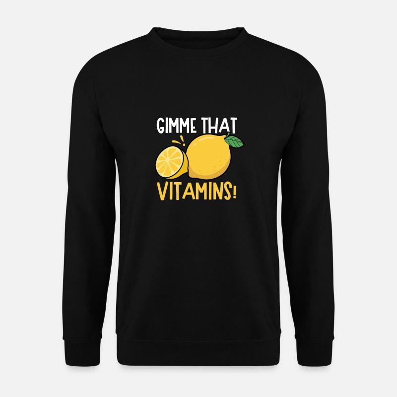 Gimme Vitamins Citrus Citron d'été - Sweat-shirt Unisexe - noir