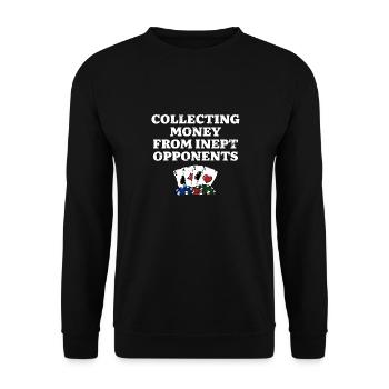 Argent de Inept Opponentss Poker Gambler Poker - Sweat-shirt Unisexe - noir - Devant - Alina (178cm) & Michal (187cm)