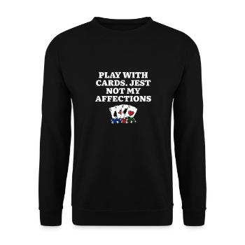 Play with Cards Poker Couples Poker Player Lovers - Unisex Pullover - Schwarz - Vorne - Alina (178cm) & Michal (187cm)