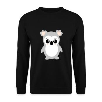 koala koala bear bear face eye cute - Unisex Sweatshirt - black - Front - Alina (178cm) & Michal (187cm)