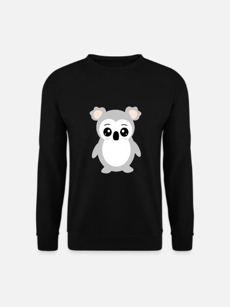 Koala Koalabär Bär Bärchen Gesicht Augen cute - Unisex Pullover - Schwarz