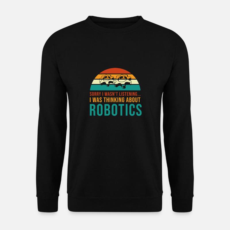 Réflexions sur la robotique : mécanicien, - Sweat-shirt Unisexe - noir
