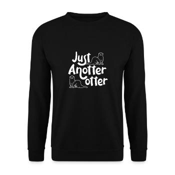 Anotter Otter Funny Quote Sea Otter Nature - Unisex Sweatshirt - black - Front - Alina (178cm) & Michal (187cm)