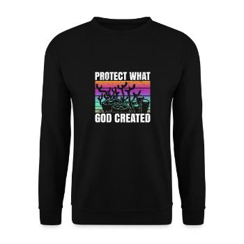 Protect Gods Creation Coral Reefs Ocean Nature - Unisex Sweatshirt - black - Front - Alina (178cm) & Michal (187cm)