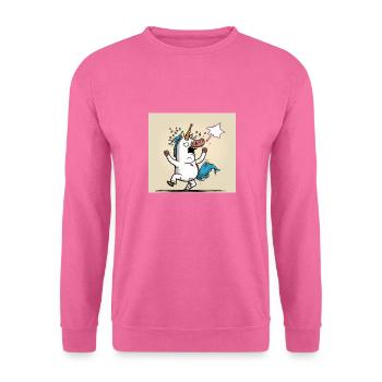 Bande dessinée licorne! Cadeau - Sweat-shirt Unisexe - rose - Devant