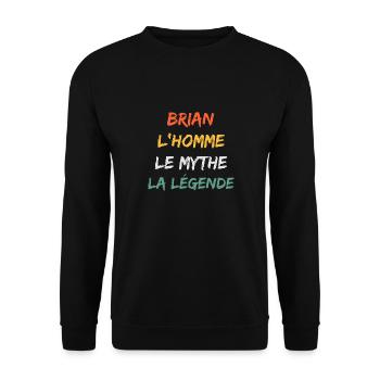 brian - Sweat-shirt Unisexe - noir - Devant - Alina (178cm) & Michal (187cm)