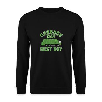 Garbage trucks, garbage day, garbage collection - Unisex Sweatshirt - black - Front - Alina (178cm) & Michal (187cm)