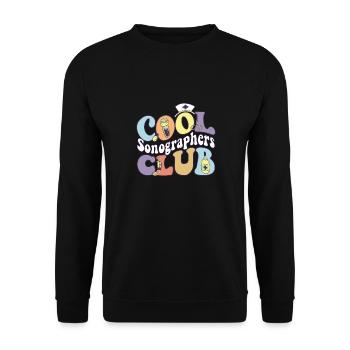 Cool Sonographers Club Rad Tech Squad Radiologist - Unisex Pullover - Schwarz - Vorne - Alina (178cm) & Michal (187cm)