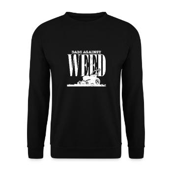 Lawnmowing Dad Funny Gardening Quote Dads Against - Unisex Pullover - Schwarz - Vorne - Alina (178cm) & Michal (187cm)