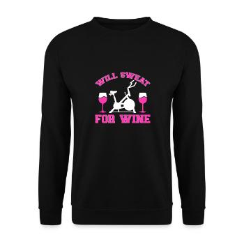 Indoor Cycling Bike Workout - Unisex Sweatshirt - black - Front - Alina (178cm) & Michal (187cm)