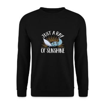 Raies pastenagues, raies manta, raies océaniques, raies - Sweat-shirt Unisexe - noir - Devant - Alina (178cm) & Michal (187cm)
