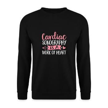 Kardiologe Medizinische Sonographie Ultraschall - Unisex Pullover - Schwarz - Vorne - Alina (178cm) & Michal (187cm)