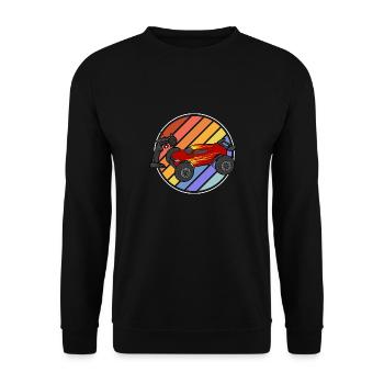 RC Car Ferngesteuertes Auto - Unisex Pullover - Schwarz - Vorne - Alina (178cm) & Michal (187cm)