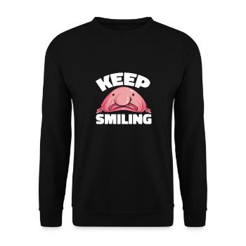 Blob fish - Unisex Sweatshirt - black - Front - Alina (178cm) & Michal (187cm)