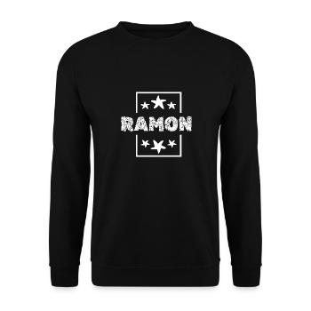 Cadeau pour Ramon - Sweat-shirt Unisexe - noir - Devant - Alina (178cm) & Michal (187cm)