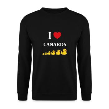 Petit canard - Sweat-shirt Unisexe - noir - Devant - Alina (178cm) & Michal (187cm)