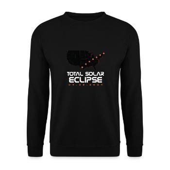Total Solar Eclipse Map Path of Totality Lover - Unisex Pullover - Schwarz - Vorne - Alina (178cm) & Michal (187cm)