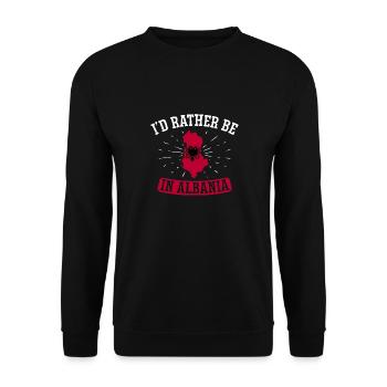 Drapeau albanais Aigle albanais Shqiponja - Sweat-shirt Unisexe - noir - Devant - Alina (178cm) & Michal (187cm)