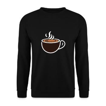 Humor Small Hot Chocolate - Unisex Sweatshirt - black - Front - Alina (178cm) & Michal (187cm)