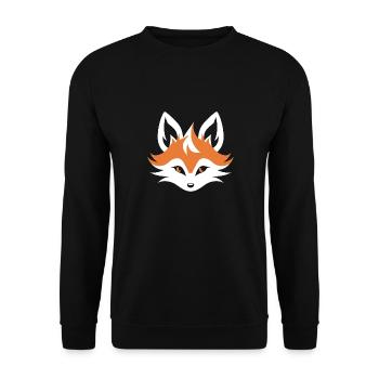 Kitsune Japanese Little Fox Humor - Unisex Sweatshirt - black - Front - Alina (178cm) & Michal (187cm)