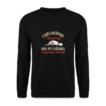 Ferret Owner Ferret - Unisex Sweatshirt - black - Front - Alina (178cm) & Michal (187cm)