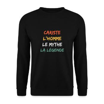 cariste - Sweat-shirt Unisexe - noir - Devant - Alina (178cm) & Michal (187cm)