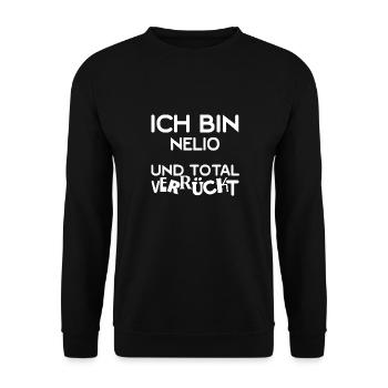 Nelio - Unisex Pullover - Schwarz - Vorne - Alina (178cm) & Michal (187cm)
