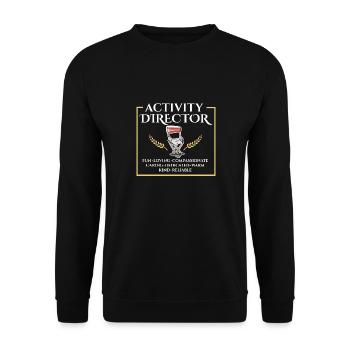 Proud Activity Director Appreciation Professional - Unisex Pullover - Schwarz - Vorne - Alina (178cm) & Michal (187cm)